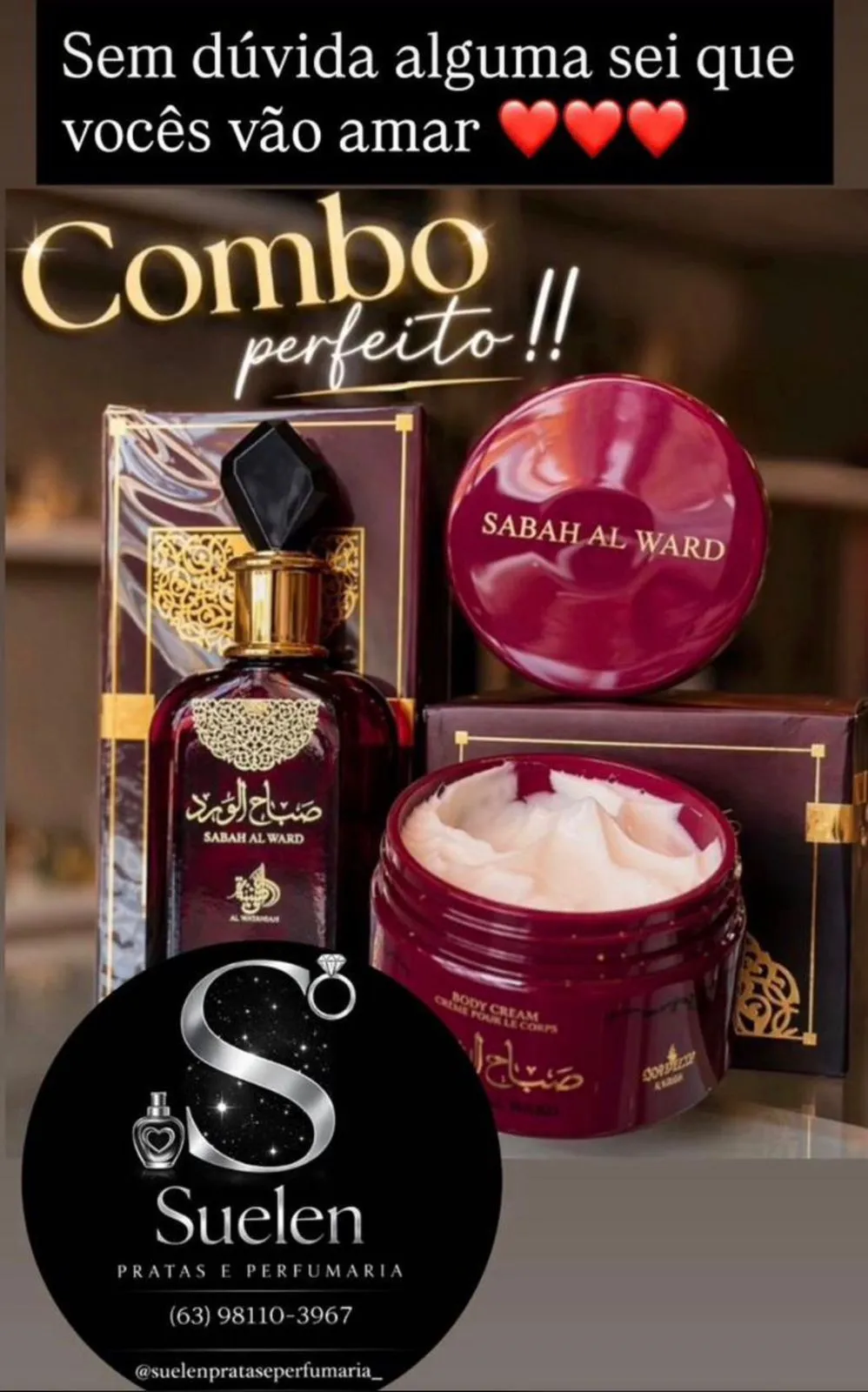 Combo Sabah Al Ward — combo perfumaria