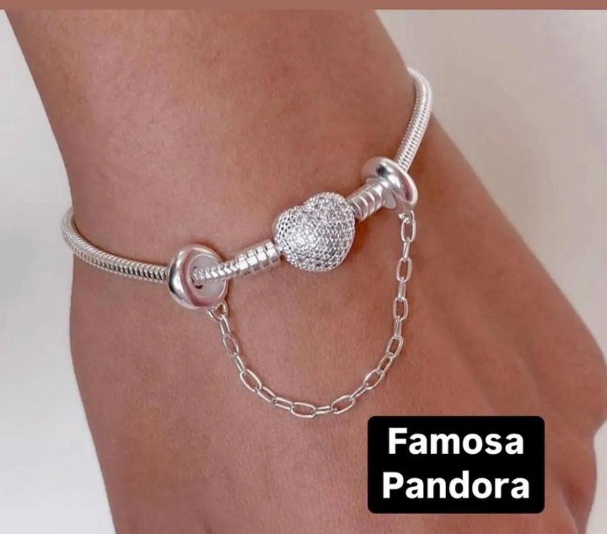 Pulseira de Charms — pulseira de prata